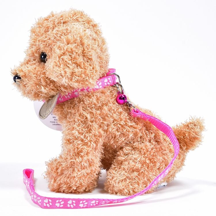 Produktbild: Pl&uuml;schhund Pudel beige Ari mit Leine