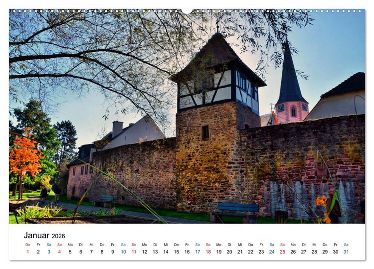 Produktbild: Michelstadt - Fachwerkromantik im Odenwald (Wandkalender 2026 DIN A2 quer), CALVENDO Monatskalender