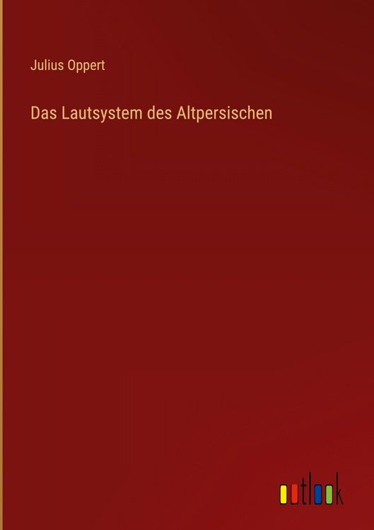 Produktbild: Das Lautsystem des Altpersischen