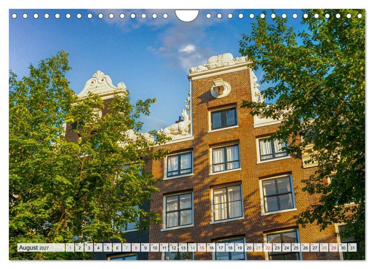 Produktbild: Ein Blick auf Amsterdam in Farbe (Wandkalender 2027 DIN A4 quer), CALVENDO Monatskalender