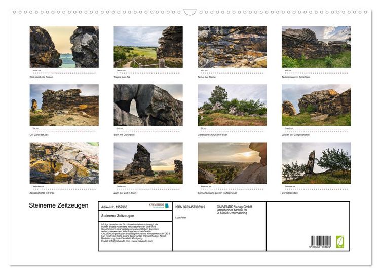 Produktbild: Steinerne Zeitzeugen (Wandkalender 2026 DIN A2 quer), CALVENDO Monatskalender