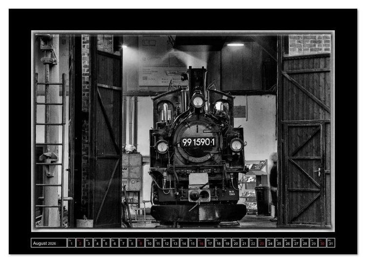Produktbild: Unter Dampf - Mit der Pre&szlig;nitztalbahn durchs Erzgebirge (Wandkalender 2026 DIN A2 quer), CALVENDO Monatskalender
