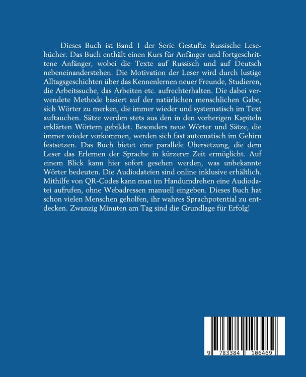 Produktbild: Lerne russische Sprache: Das Erste Russische Lesebuch f&uuml;r Anf&auml;nger