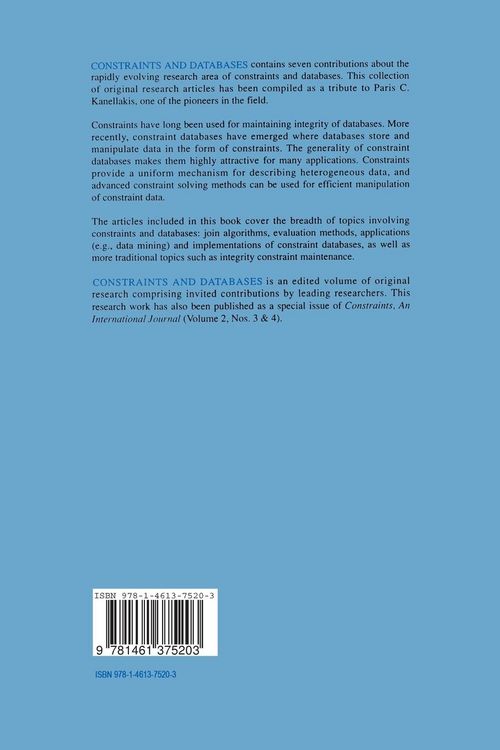 Produktbild: Constraints and Databases