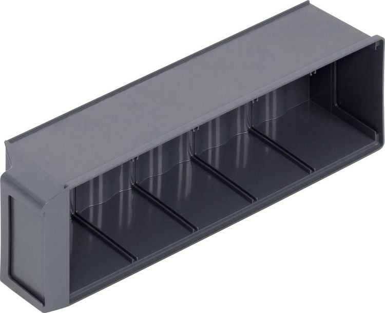 Produktbild: Alutec 66027 Sichtlagerkasten (L x B x H) 300 x 91 x 81mm Dunkelgrau 1St.