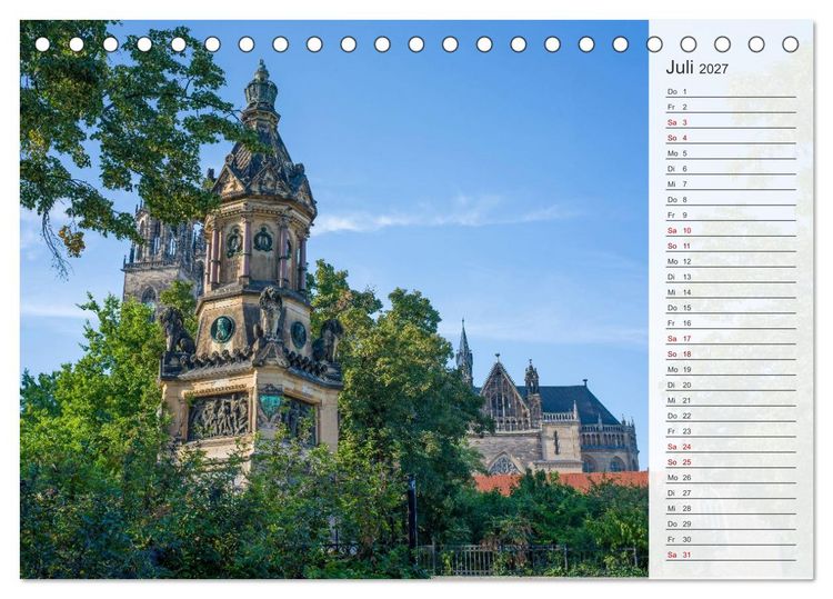 Produktbild: Magdeburg an der Elbe - Der Planer (Tischkalender 2027 DIN A5 quer), CALVENDO Monatskalender