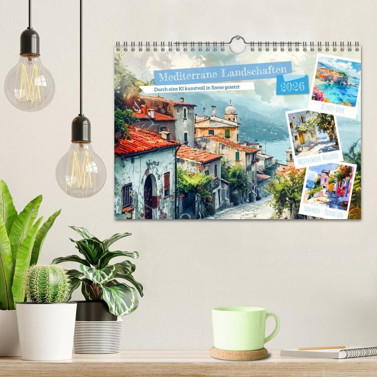 Produktbild: Mediterrane Landschaften (Wandkalender 2026 DIN A4 quer), CALVENDO Monatskalender