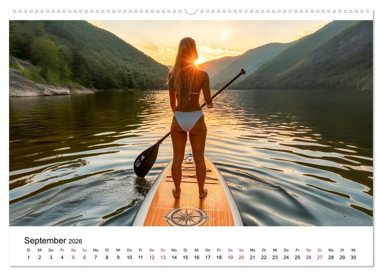 Produktbild: Stand up paddling - SUP (Wandkalender 2026 DIN A2 quer), CALVENDO Monatskalender
