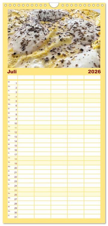 Produktbild: Familienplaner 2026 - Franz&ouml;sische Tr&uuml;ffelwelten mit 5 Spalten (Wandkalender, 21 x 45 cm) CALVENDO