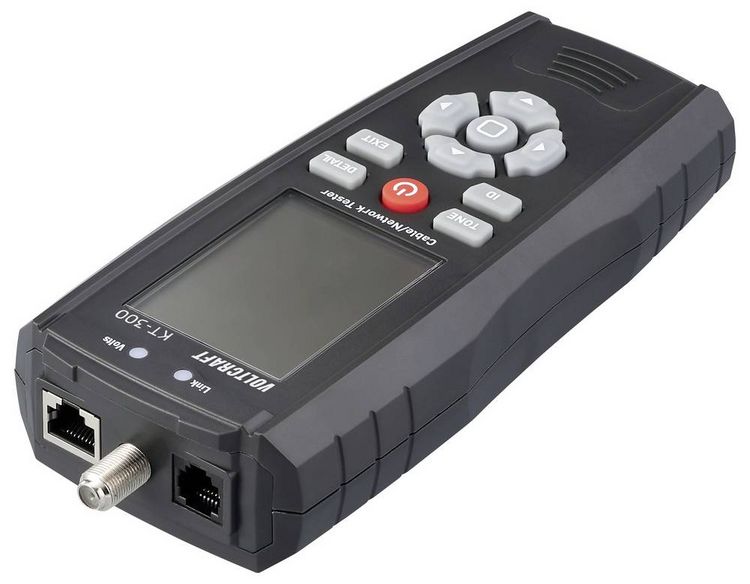 Produktbild: VOLTCRAFT KT-300 LAN Kabel Tester Speed Erkennung, PoE Diagnose, Port Lokalisierung, L&auml;ngenmessung, Mapping