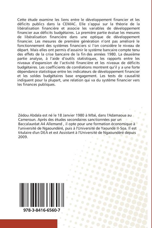Produktbild: D&eacute;veloppement financier et d&eacute;ficits publics dans la CEMAC