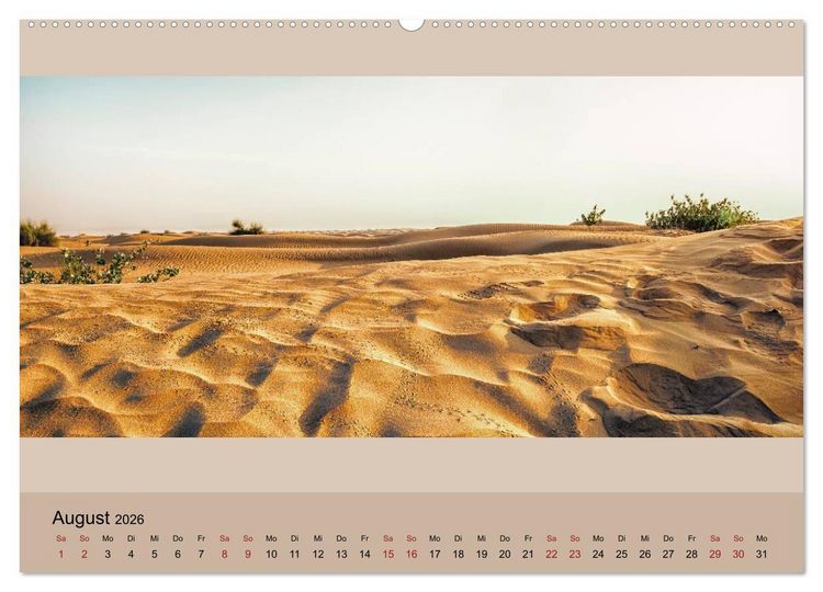 Produktbild: Impressions of Dubai 2026 (Wandkalender 2026 DIN A2 quer), CALVENDO Monatskalender