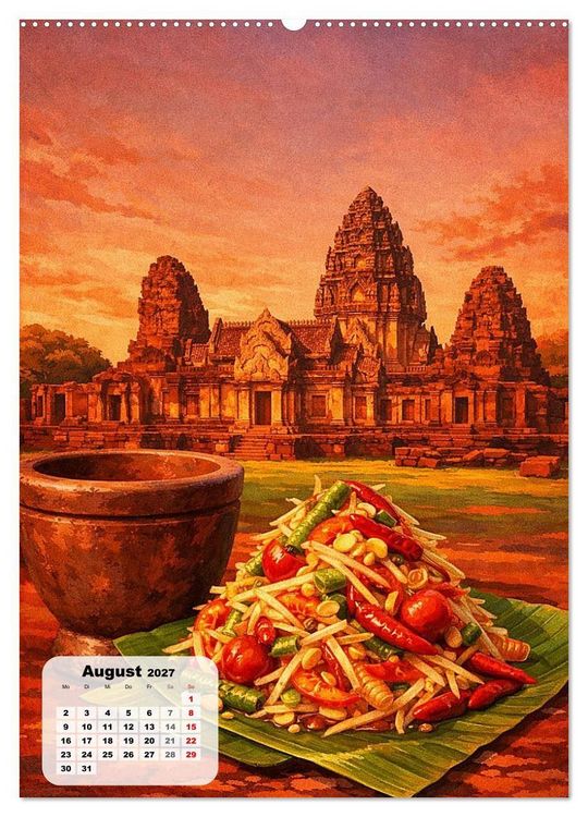 Produktbild: Thailand &ndash; Eine Schlemmerreise durchs Land des L&auml;chelns (Wandkalender 2027 DIN A2 hoch), CALVENDO Monatskalender