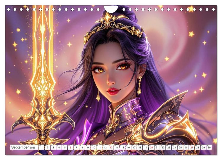 Produktbild: Fantasie Asia-Girls (Wandkalender 2026 DIN A4 quer), CALVENDO Monatskalender