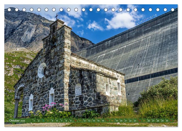 Produktbild: Hotspots im Wallis - Schweiz (Tischkalender 2026 DIN A5 quer), CALVENDO Monatskalender