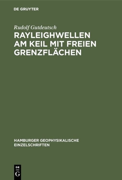 Produktbild: Rayleighwellen am Keil mit freien Grenzfl&auml;chen