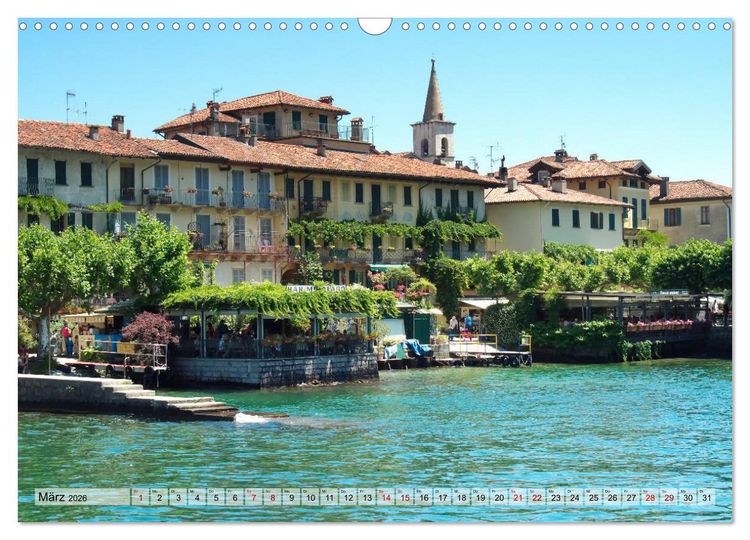Produktbild: Isola dei Pescatori im Lago Maggiore (Wandkalender 2026 DIN A3 quer), CALVENDO Monatskalender