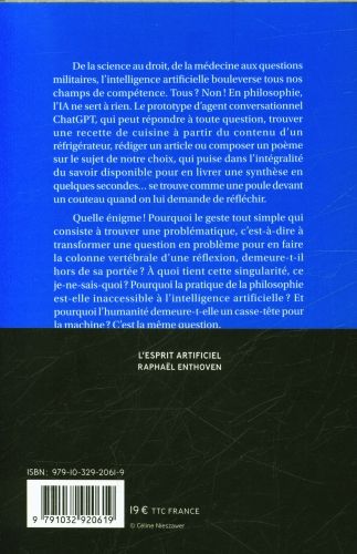 Produktbild: L'esprit artificiel : une machine ne sera jamais philosophe