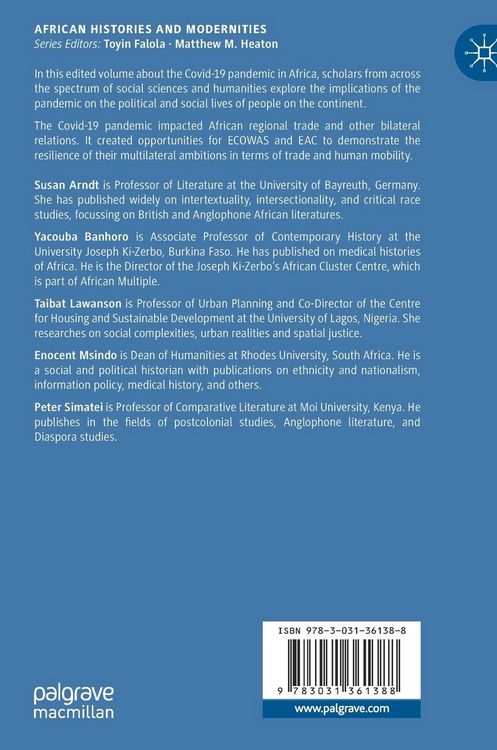 Produktbild: Covid-19 in Africa: Governance and Containment