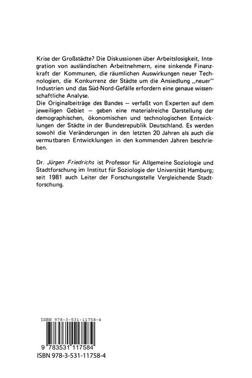 Produktbild: Die St&auml;dte in den 80er Jahren