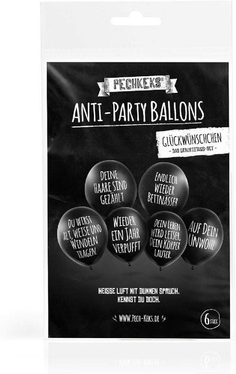 Produktbild: Anti-Party Ballons GL&Uuml;CKW&Uuml;NSCHEN