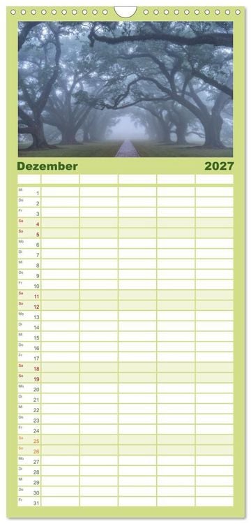 Produktbild: Familienplaner 2027 - Natur Paradies Mississippi Delta mit 5 Spalten (Wandkalender, 21 x 45 cm) CALVENDO