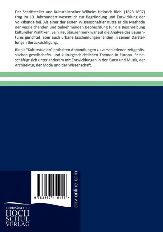 Produktbild: Kulturstudien aus drei Jahrhunderten