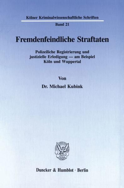 Produktbild: Fremdenfeindliche Straftaten.