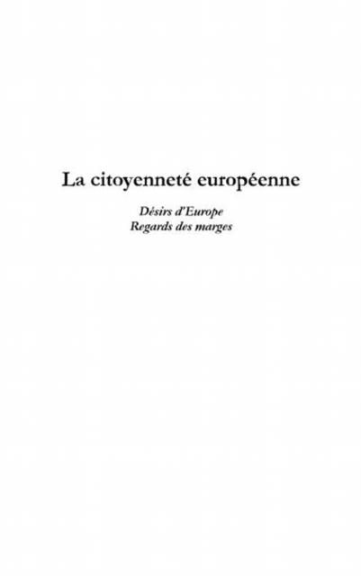 Produktbild: La citoyennete europeenne