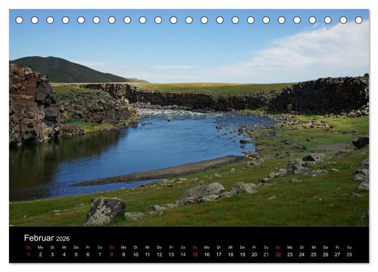 Produktbild: Einsame Mongolei (Tischkalender 2026 DIN A5 quer), CALVENDO Monatskalender