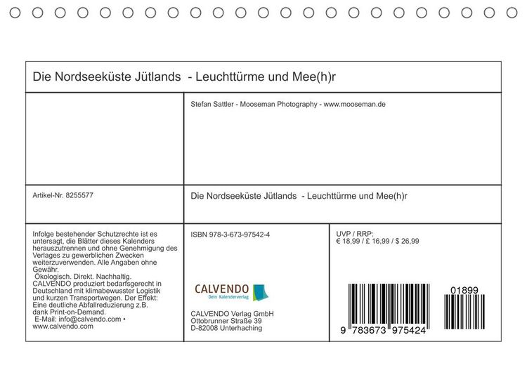 Produktbild: Die Nordseek&uuml;ste J&uuml;tlands - Leuchtt&uuml;rme und Mee(h)r (Tischkalender 2022 DIN A5 quer)