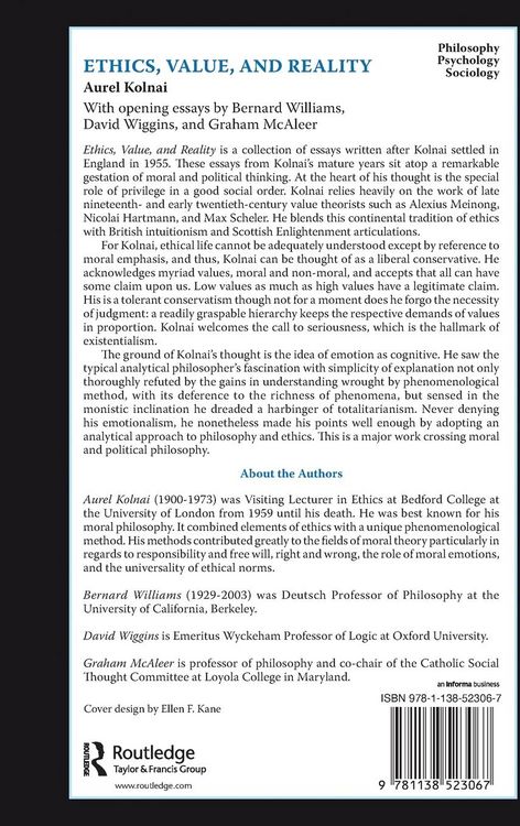 Produktbild: Ethics, Value, and Reality