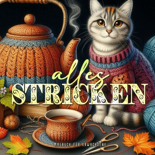 Produktbild: Alles stricken Malbuch f&uuml;r Erwachsene
