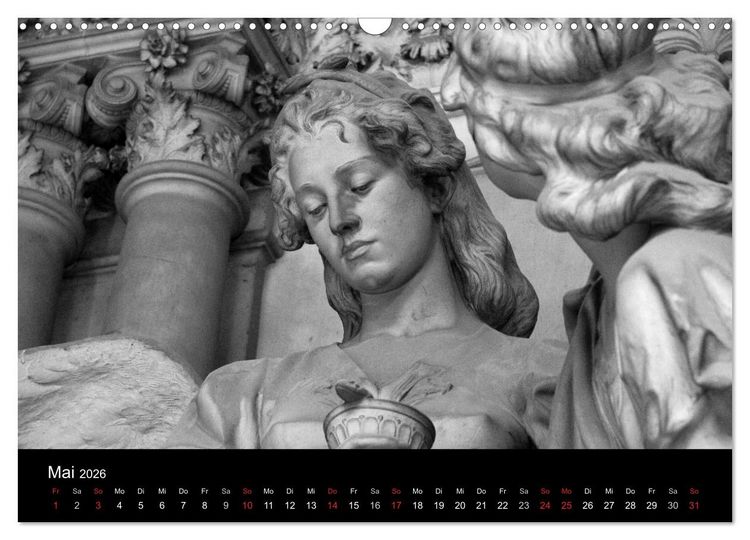 Produktbild: Lebende Steine - Skulpturen auf dem Friedhof Staglieno (Wandkalender 2026 DIN A3 quer), CALVENDO Monatskalender