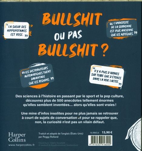 Produktbild: Bullshit ou pas bullshit ? : la sueur des hippopotames est rose...