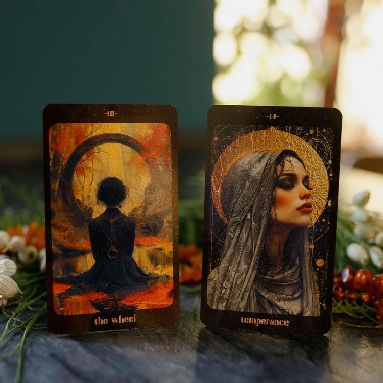 Produktbild: Amber Moon Tarot - 78 tarot cards and 80-page booklet (English)