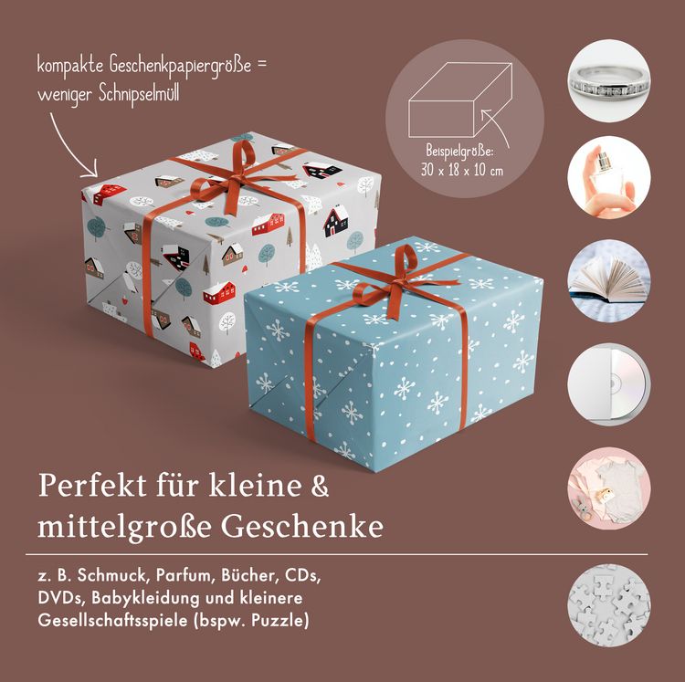Produktbild: Geschenkpapier Set Weihnachten: Skandinavische Winterlandschaft