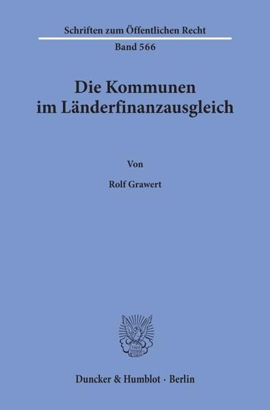 Produktbild: Die Kommunen im L&auml;nderfinanzausgleich.
