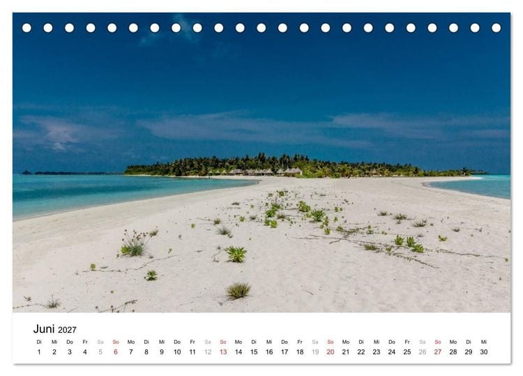 Produktbild: Malediven &ndash; Das Paradies im Indischen Ozean III (Tischkalender 2027 DIN A5 quer), CALVENDO Monatskalender