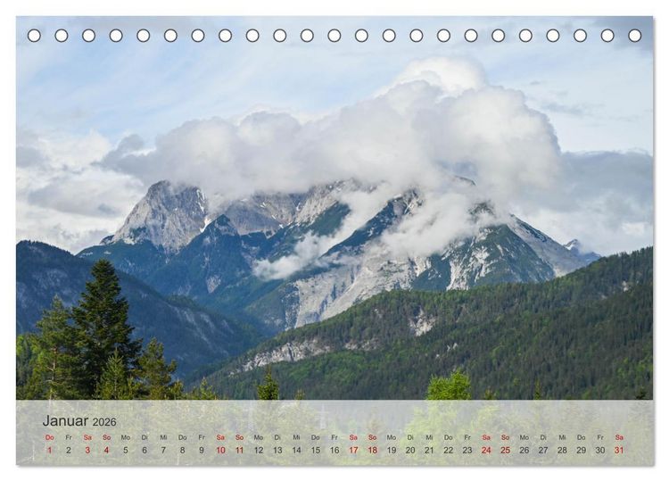 Produktbild: Alpenwelten-Zwischen Wetterstein und Karwendel (Tischkalender 2026 DIN A5 quer), CALVENDO Monatskalender