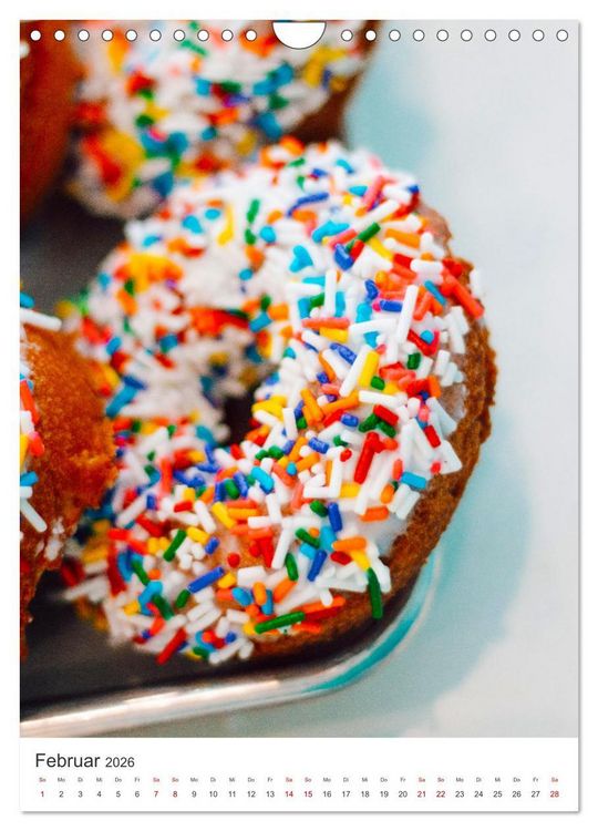 Produktbild: Donuts - Die runden Gaumenfreuden. (Wandkalender 2026 DIN A4 hoch), CALVENDO Monatskalender