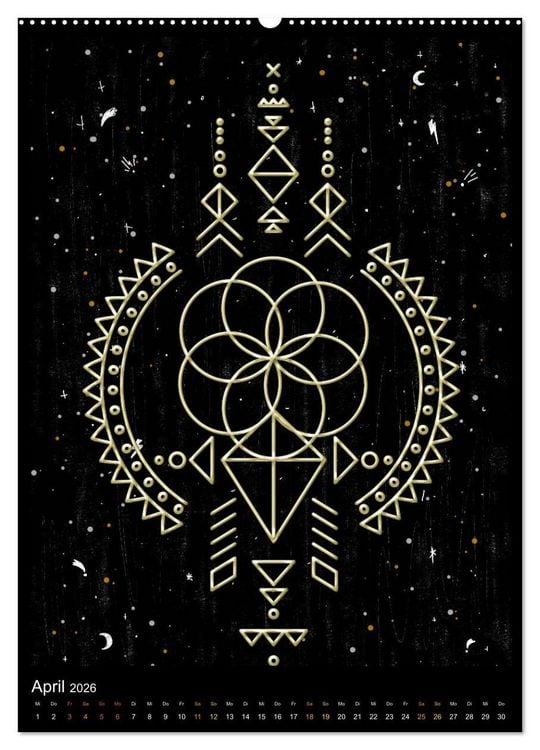 Produktbild: Schamanische Energiesymbole (Wandkalender 2026 DIN A2 hoch), CALVENDO Monatskalender