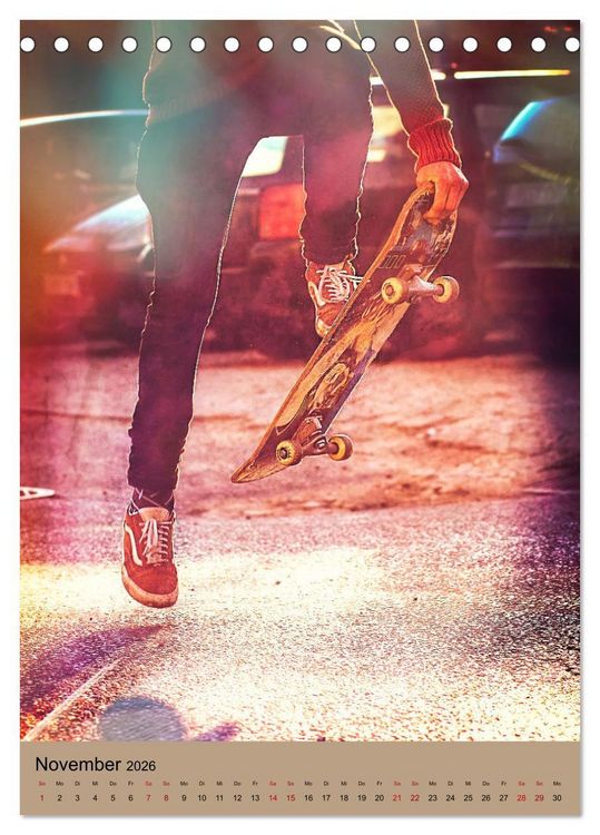 Produktbild: Skateboarding - einfach Spa&szlig; (Tischkalender 2026 DIN A5 hoch), CALVENDO Monatskalender
