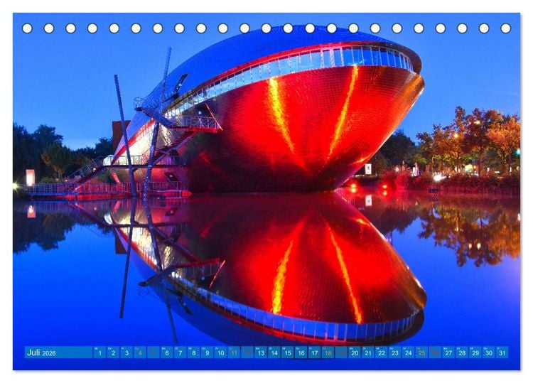 Produktbild: Hansestadt Bremen zur blauen Stunde (Tischkalender 2026 DIN A5 quer), CALVENDO Monatskalender