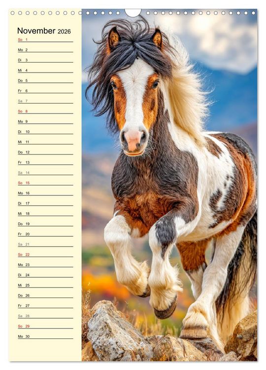 Produktbild: Zauber der Ponys. Kleine Pferde in der Natur (Wandkalender 2026 DIN A3 hoch), CALVENDO Monatskalender