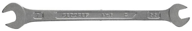 Produktbild: Doppelmaulschl&uuml;ssel 6 5,5x7mm L.122mm verchr.GEDORE