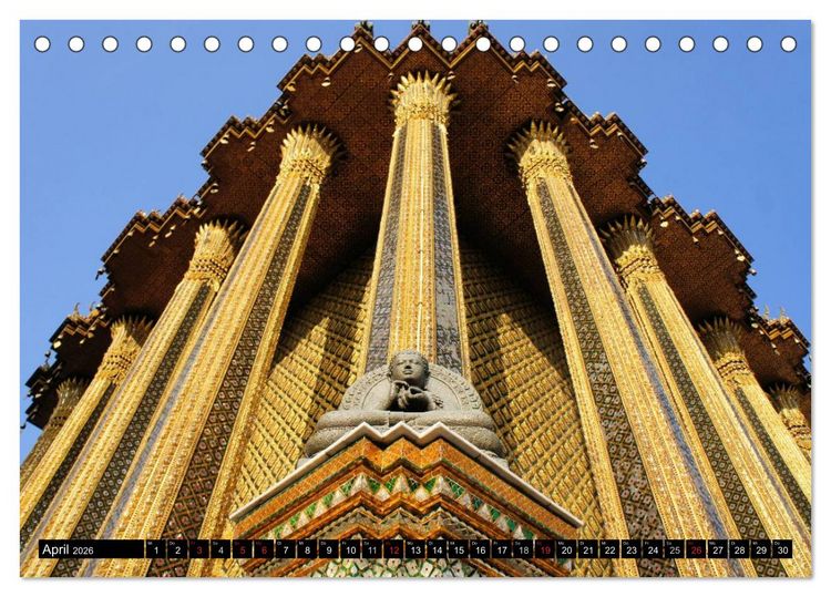 Produktbild: Bangkok: West trifft Fernost (Tischkalender 2026 DIN A5 quer), CALVENDO Monatskalender