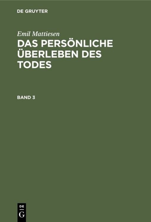 Produktbild: Das pers&ouml;nliche &Uuml;berleben des Todes. Band 3