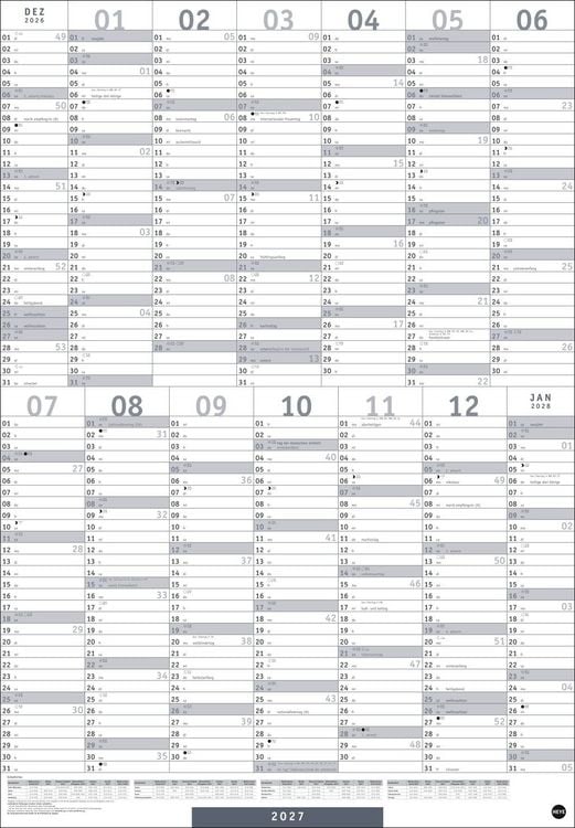 Produktbild: Mega-Posterplaner, silber 2027