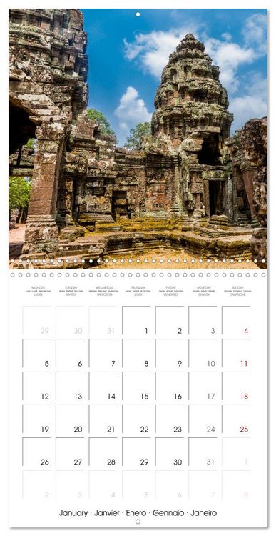Produktbild: Siem Reap City of Temples Cambodia (Wall Calendar 2026 12 &times; 12 Inch) CALVENDO 12 Month Wall Calendar